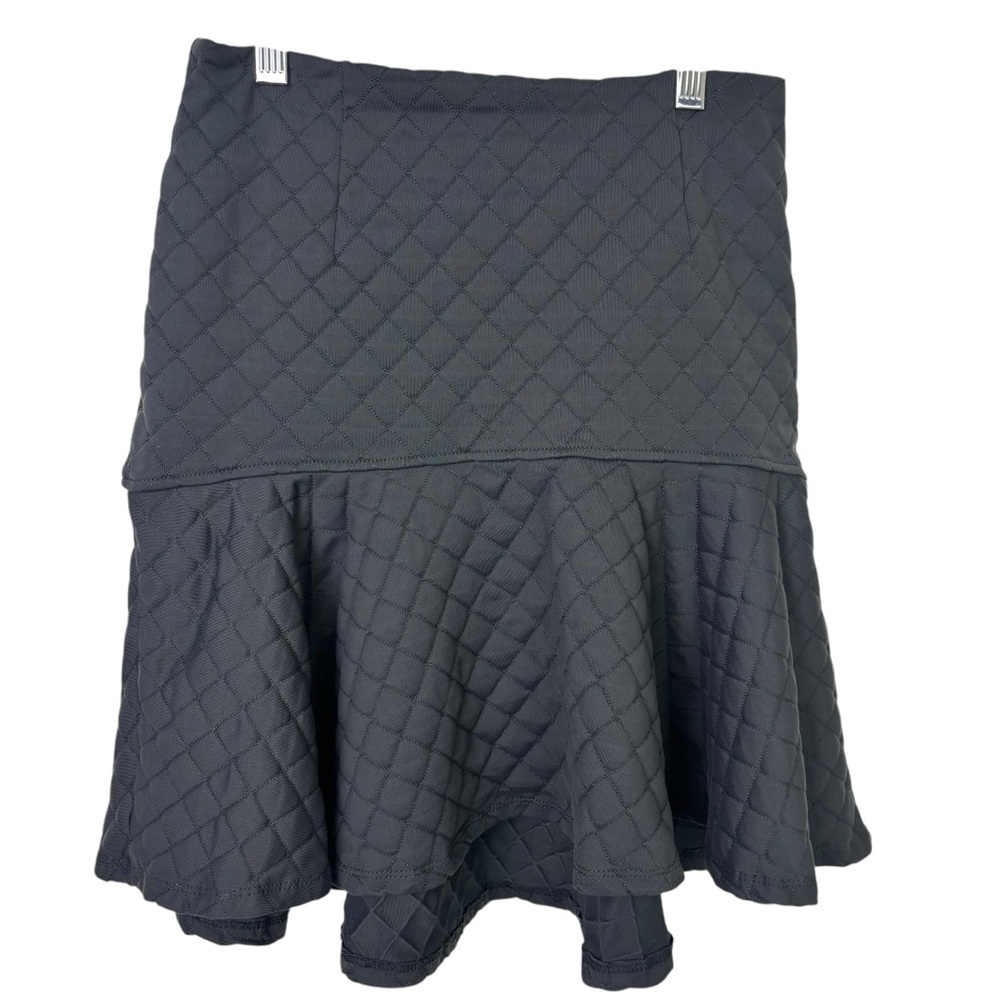 David Lerner Quilted Flounce Skirt Size Small